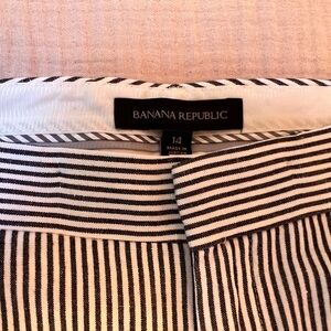 Banana republic linen striped crop pant Sz 14